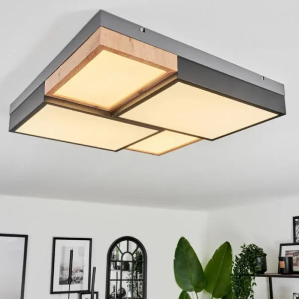 hofstein Plafonnier Bornos LED Anthracite, 1 lumière* Lampes Modernes