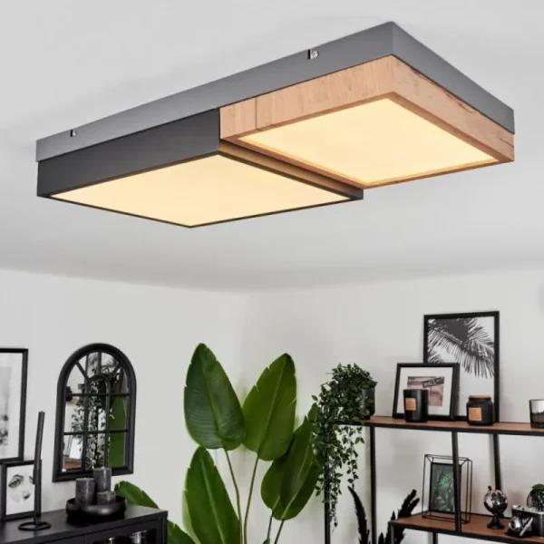 hofstein Plafonnier Bornos LED Anthracite, 1 lumière* Lampes Modernes