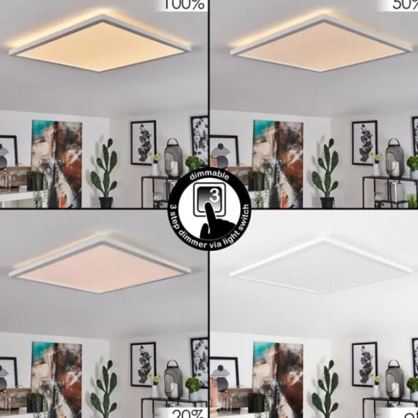 hofstein Plafonnier Boyero LED Blanc, 1 lumière* Lampes Modernes