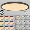 hofstein Plafonnier Boyero LED Noir, 2 lumières, Télécommandes, Changeur de couleurs* Lampes Modernes