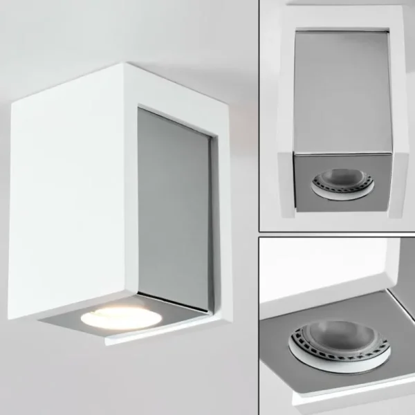 hofstein Plafonnier Braslo Chrome, Blanc, 1 lumière* Lampes Modernes
