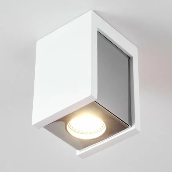 hofstein Plafonnier Braslo Chrome, Blanc, 1 lumière* Lampes Modernes
