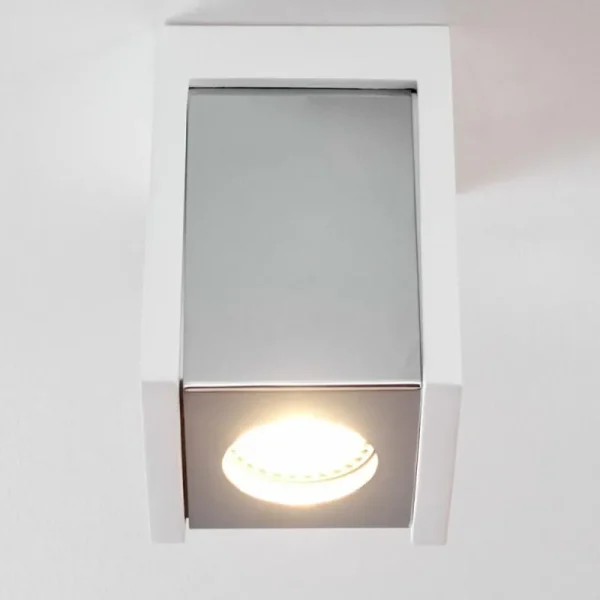 hofstein Plafonnier Braslo Chrome, Blanc, 1 lumière* Lampes Modernes