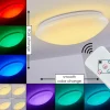 hofstein Plafonnier Brighton LED Blanc, 1 lumière, Télécommandes, Changeur de couleurs* Lampes Modernes