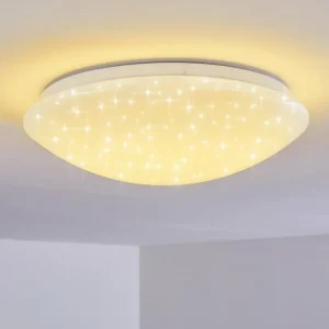 hofstein Plafonnier Brighton Star LED Blanc, 1 lumière, Télécommandes, Changeur de couleurs* Lampes Modernes