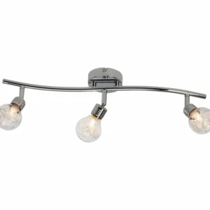 Luminaires Brilliant Plafonnier Brilliant BULB Chrome, 3 lumières* Lampes En Verre
