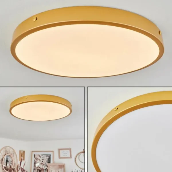 hofstein Plafonnier Broglen LED Laiton, 1 lumière* Lampes Modernes