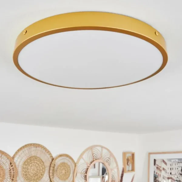 hofstein Plafonnier Broglen LED Laiton, 1 lumière* Lampes Modernes
