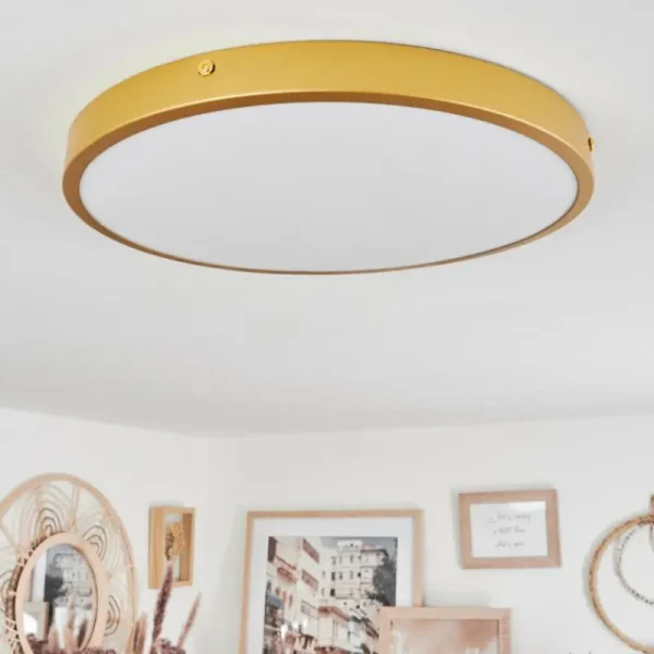 hofstein Plafonnier Broglen LED Laiton, 1 lumière* Lampes Modernes