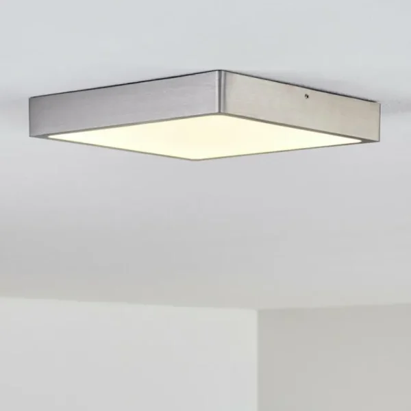 hofstein Plafonnier Broglen LED Nickel mat, 1 lumière* Lampes Modernes