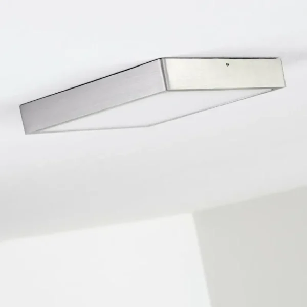 hofstein Plafonnier Broglen LED Nickel mat, 1 lumière* Lampes Modernes
