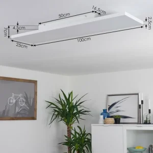 hofstein Plafonnier Buenaventura LED Blanc, 1 lumière, Télécommandes, Changeur de couleurs* Lampes Modernes