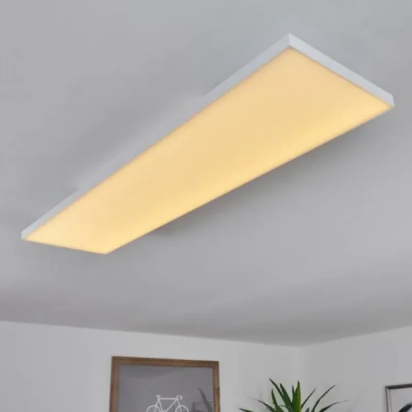 hofstein Plafonnier Buenaventura LED Blanc, 1 lumière, Télécommandes, Changeur de couleurs* Lampes Modernes