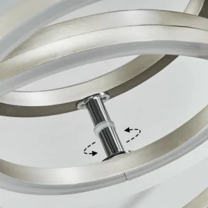 hofstein Plafonnier Buren LED Aluminium, Chrome, 1 lumière* Lampes Modernes