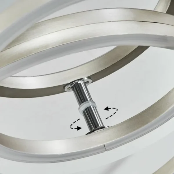 hofstein Plafonnier Buren LED Aluminium, Chrome, 1 lumière* Lampes Modernes