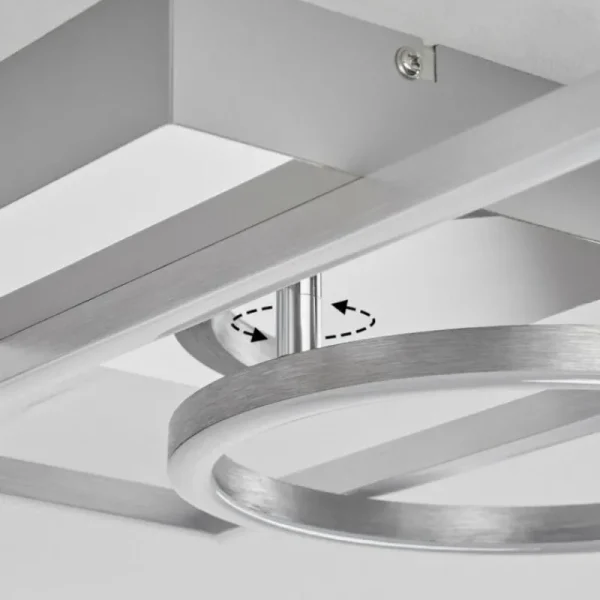 hofstein Plafonnier Buren LED Nickel mat, 1 lumière* Lampes Modernes