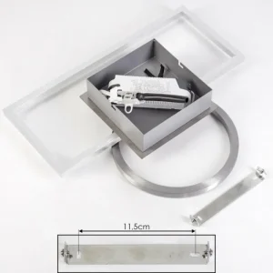 hofstein Plafonnier Buren LED Nickel mat, 1 lumière* Lampes Modernes