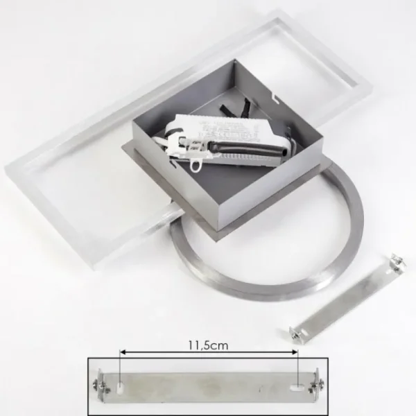 hofstein Plafonnier Buren LED Nickel mat, 1 lumière* Lampes Modernes