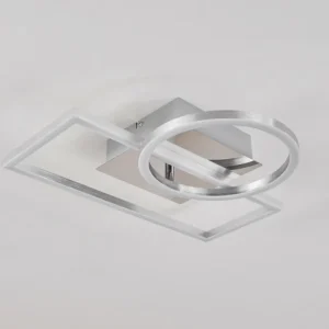 hofstein Plafonnier Buren LED Nickel mat, 1 lumière* Lampes Modernes