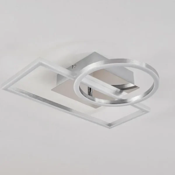 hofstein Plafonnier Buren LED Nickel mat, 1 lumière* Lampes Modernes