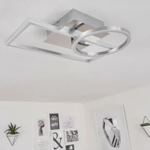 hofstein Plafonnier Buren LED Nickel mat, 1 lumière* Lampes Modernes