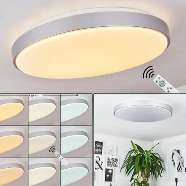 hofstein Plafonnier Buris LED Blanc, 1 lumière* Lampes Modernes