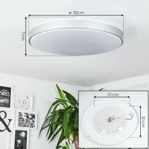 hofstein Plafonnier Buris LED Blanc, 1 lumière* Lampes Modernes