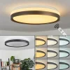 hofstein Plafonnier Buris LED Noir, Blanc, 1 lumière, Télécommandes* Lampes Modernes