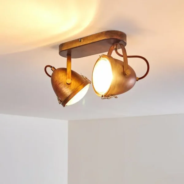 hofstein Plafonnier Butikon Rouille, 2 lumières* Lampes En Verre
