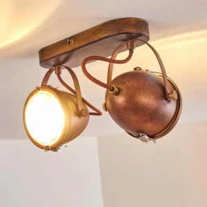 hofstein Plafonnier Butikon Rouille, 2 lumières* Lampes En Verre