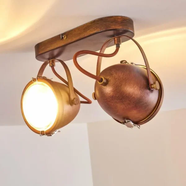 hofstein Plafonnier Butikon Rouille, 2 lumières* Lampes En Verre