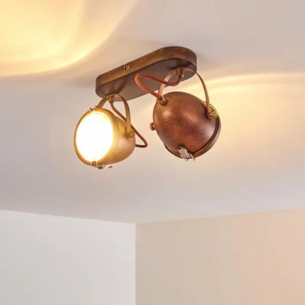 hofstein Plafonnier Butikon Rouille, 2 lumières* Lampes En Verre