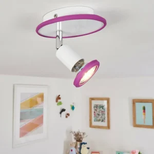 hofstein Plafonnier Cabri LED Chrome, Lila, Blanc, 1 lumière* Lampes Modernes