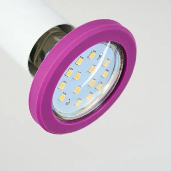 hofstein Plafonnier Cabri LED Chrome, Lila, Blanc, 1 lumière* Lampes Modernes