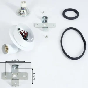 hofstein Plafonnier Cabri LED Chrome, Noir, Blanc, 1 lumière* Lampes Modernes