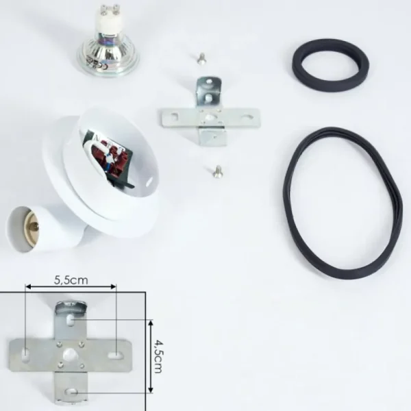 hofstein Plafonnier Cabri LED Chrome, Noir, Blanc, 1 lumière* Lampes Modernes