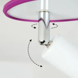 hofstein Plafonnier Cabri LED Chrome, Lila, Blanc, 1 lumière* Lampes Modernes