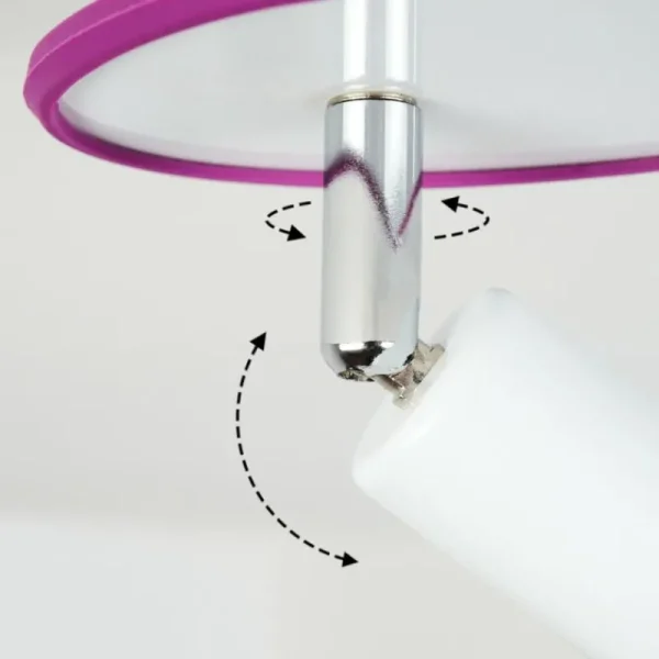 hofstein Plafonnier Cabri LED Chrome, Lila, Blanc, 1 lumière* Lampes Modernes