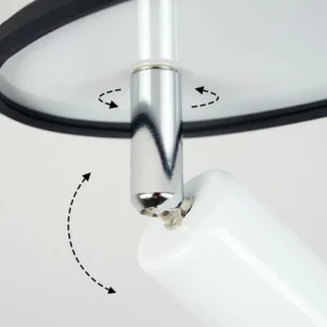 hofstein Plafonnier Cabri LED Chrome, Noir, Blanc, 1 lumière* Lampes Modernes