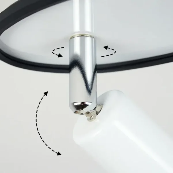hofstein Plafonnier Cabri LED Chrome, Noir, Blanc, 1 lumière* Lampes Modernes