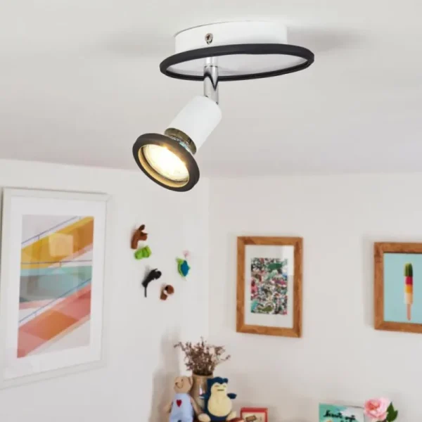 hofstein Plafonnier Cabri LED Chrome, Noir, Blanc, 1 lumière* Lampes Modernes