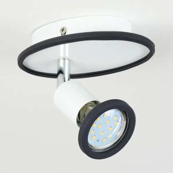 hofstein Plafonnier Cabri LED Chrome, Noir, Blanc, 1 lumière* Lampes Modernes