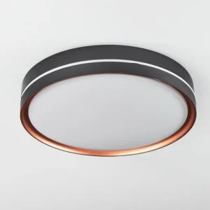 hofstein Plafonnier Cachalot LED Cuivre, Noir, 1 lumière, Télécommandes, Changeur de couleurs* Lampes Modernes
