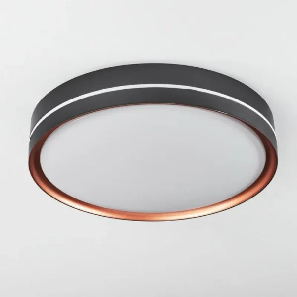 hofstein Plafonnier Cachalot LED Cuivre, Noir, 1 lumière, Télécommandes, Changeur de couleurs* Lampes Modernes