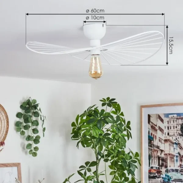 hofstein Plafonnier Cacor Blanc, 1 lumière* Lampes Modernes