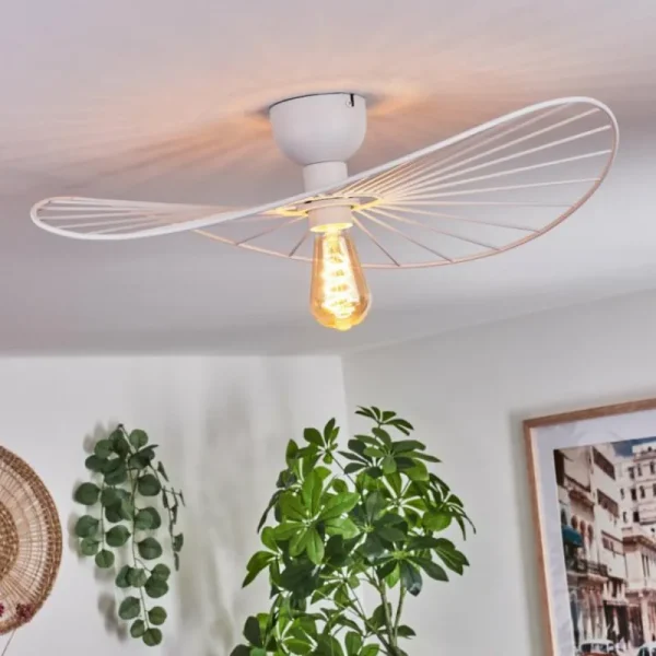 hofstein Plafonnier Cacor Blanc, 1 lumière* Lampes Modernes