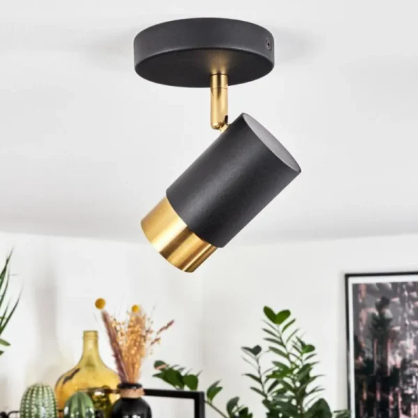 hofstein Plafonnier Campanas Laiton, Noir, 1 lumière* Lampes Modernes