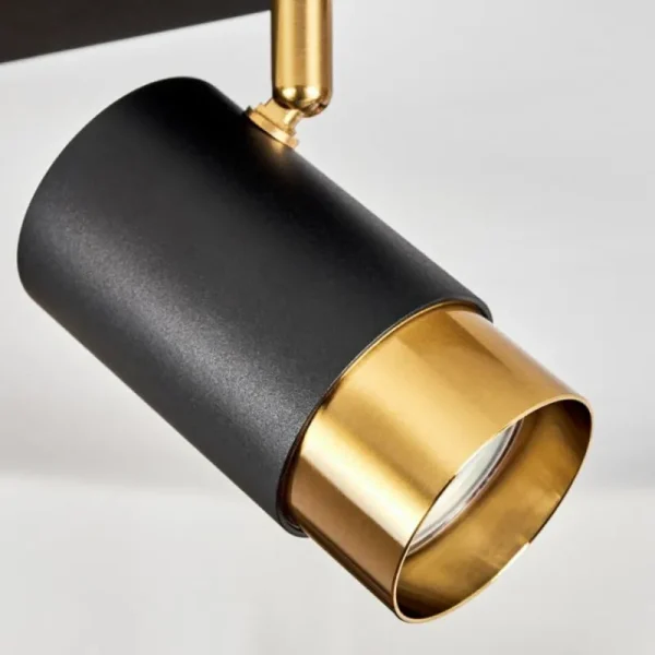 hofstein Plafonnier Campanas Laiton, Noir, 2 lumières* Lampes Modernes