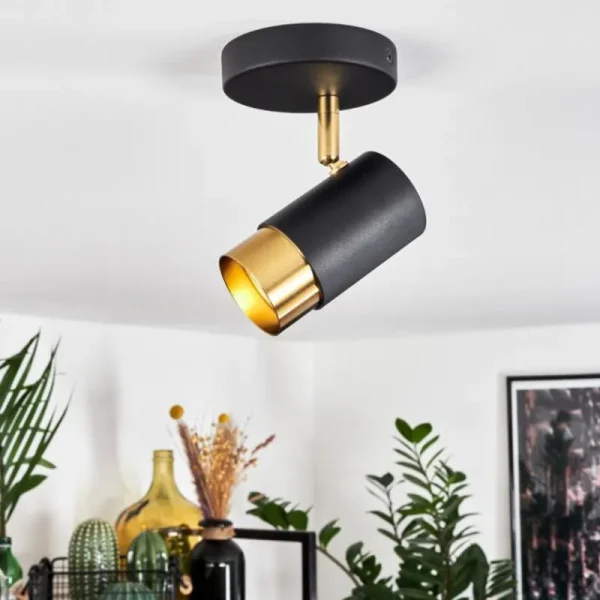 hofstein Plafonnier Campanas Laiton, Noir, 1 lumière* Lampes Modernes