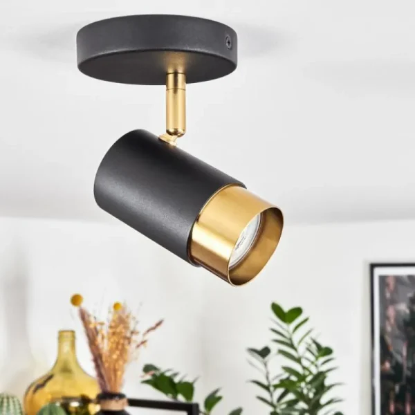 hofstein Plafonnier Campanas Laiton, Noir, 1 lumière* Lampes Modernes
